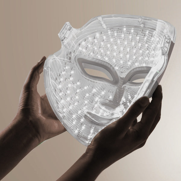 PRO by Déesse PRO LED light therapy mask presented in hands